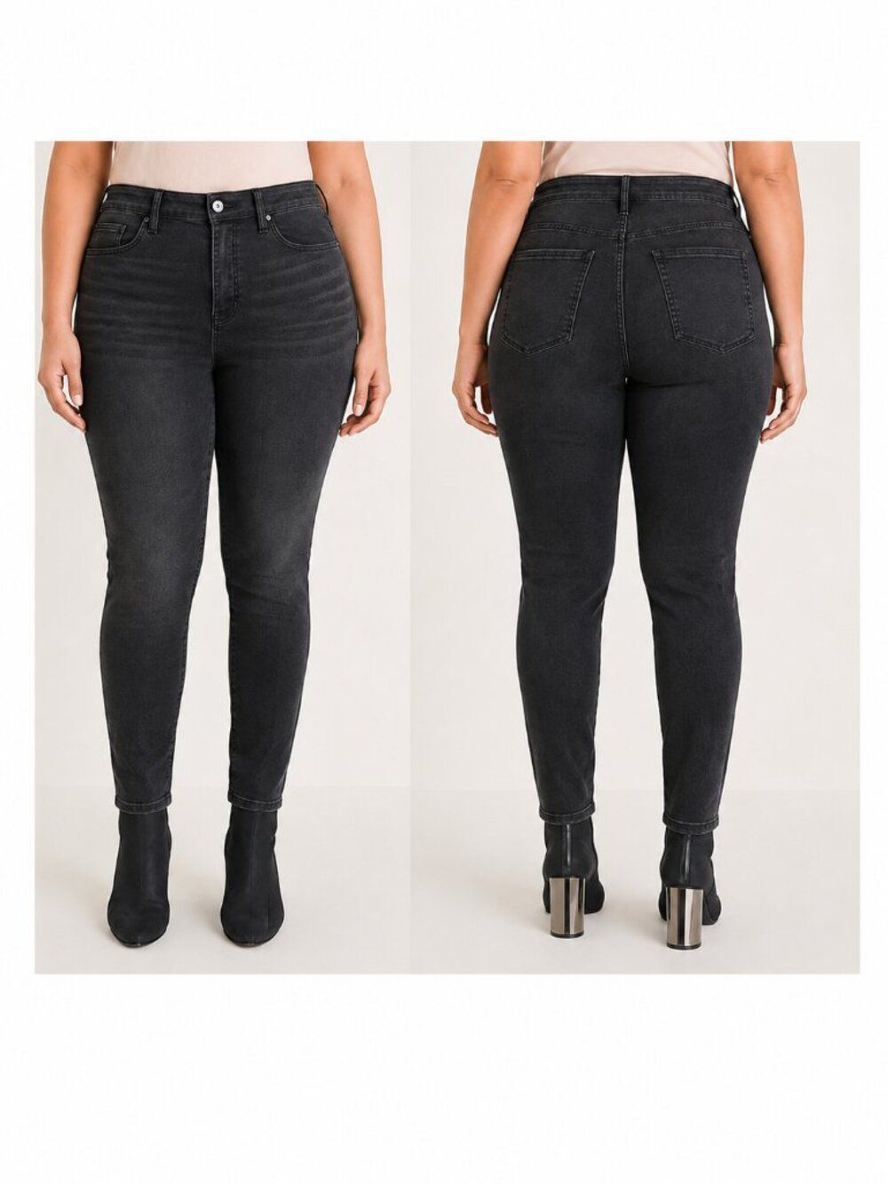 Chico’s Black Skinny Ankle High Rise Jeans Size 3T (18T) EUC